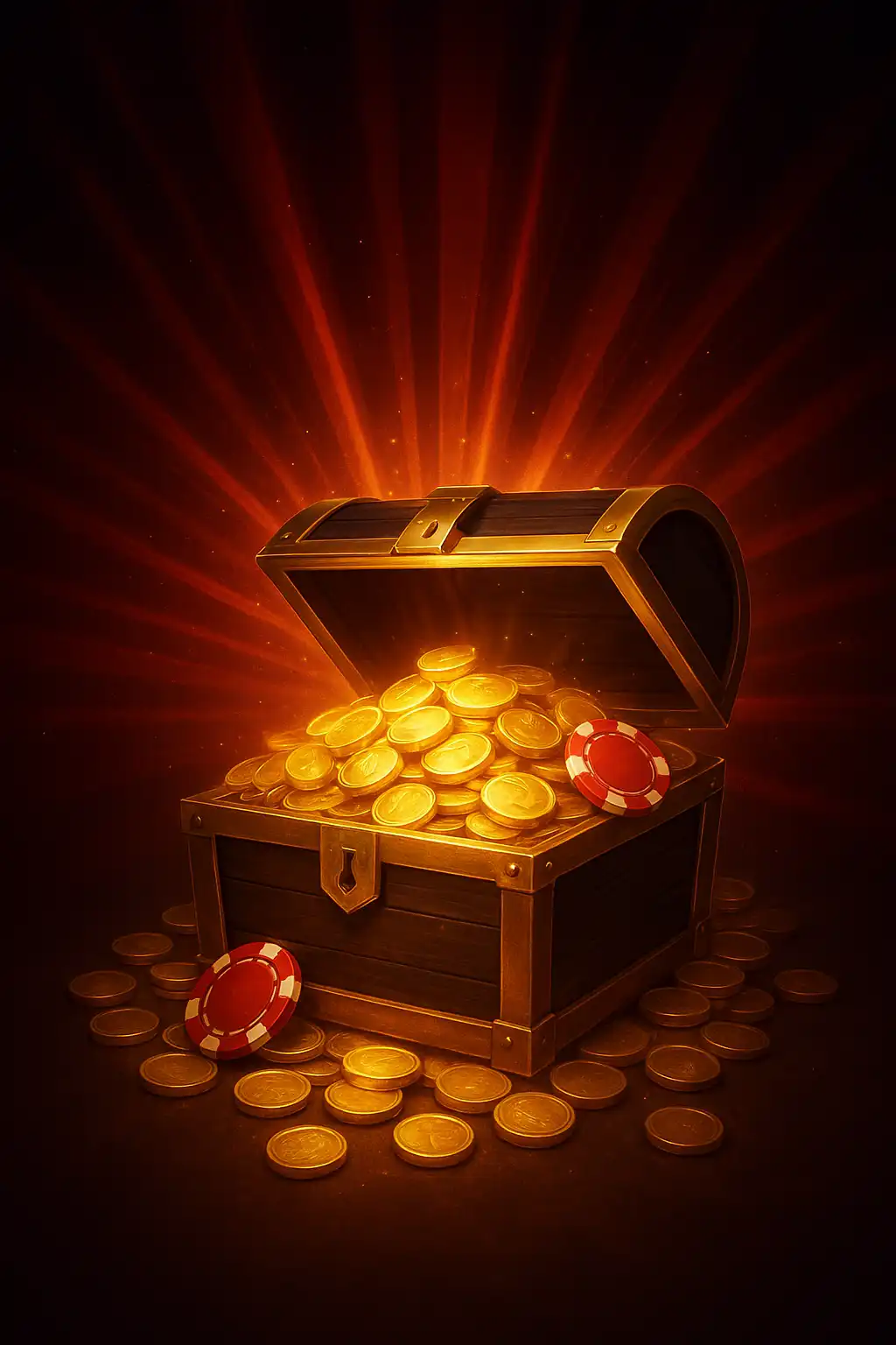 Westio Casino welcome bonus illustration with gold coins and playing cards